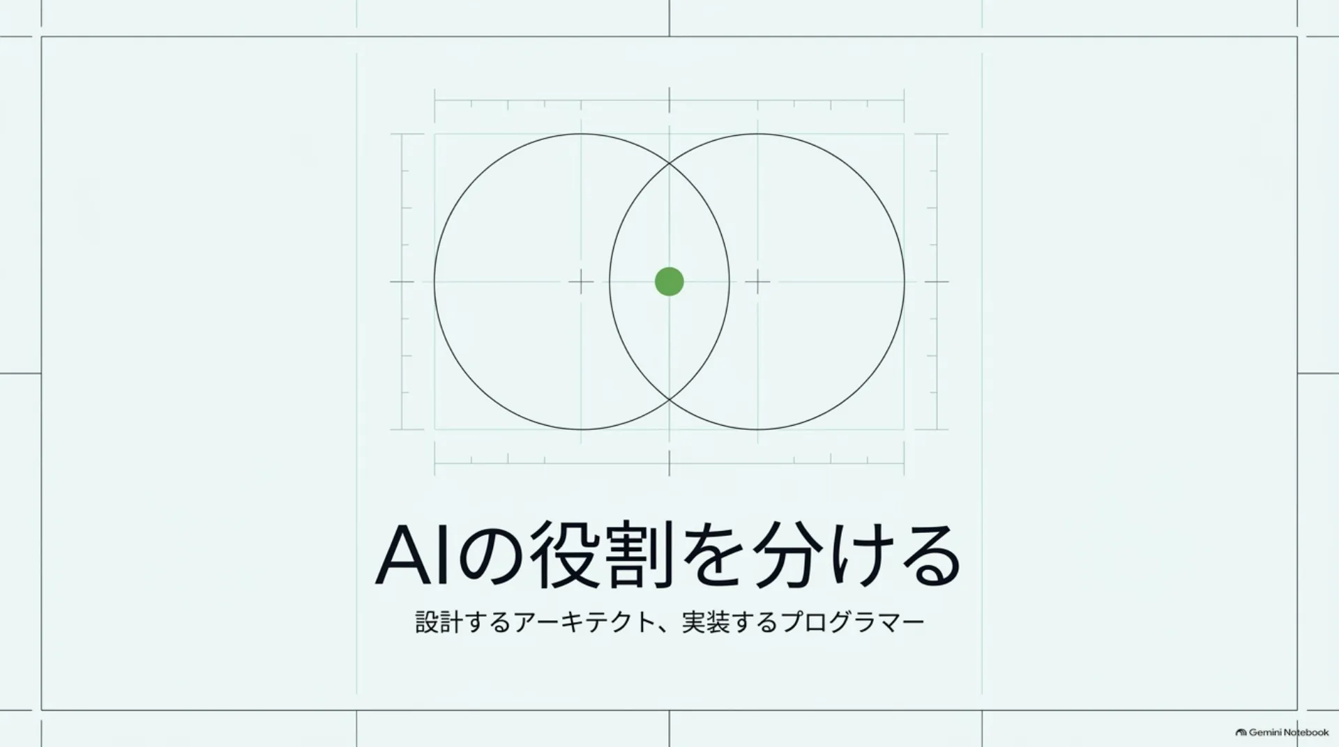 AIの役割を分ける:自分の側につく拡張脳としてのアーキテクトと、ツールの側につくプログラマーに、AIの役割を分ける考え方